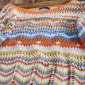 SHEIN Multicolor Off-the-Shoulder Sweater